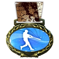 Baseball Medal in Jam Oval Insert | Baseball Award Medal