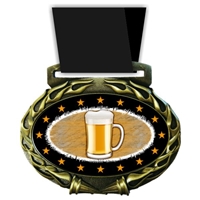 Beer Medal in Jam Oval Insert | Beer Award Medal