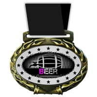 Beer Medal in Jam Oval Insert | Beer Award Medal