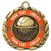 Basketball Medal 2-1/2"