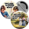 Convention Lapel Buttons for Kids Featuring the regional convention theme "Declare the Good News"