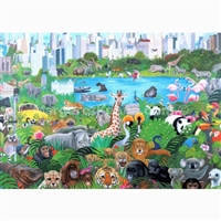 Margaret Keane Greeting Card - It's a Jungle Out There