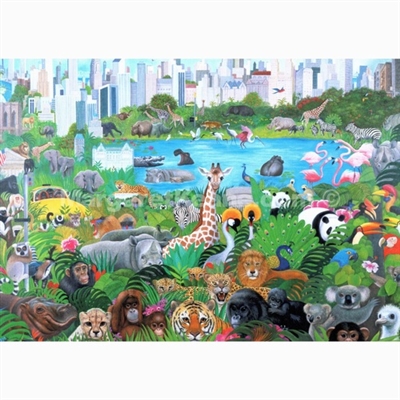 Margaret Keane Greeting Card - It's a Jungle Out There