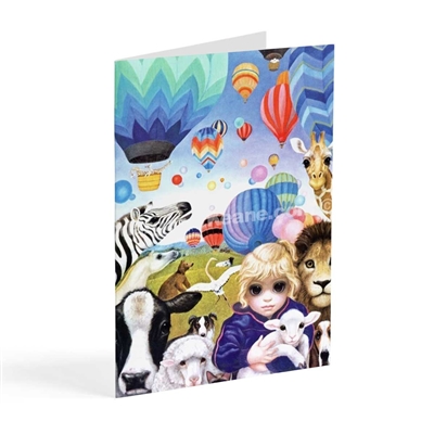 Margaret Keane Greeting Card - Who Says Animals Can't Fly