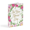 Floral wedding or anniversary greeting card with floral design (Ecc. 4:12)