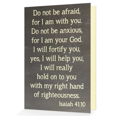 When it is difficult to come up with just the right words, our biblical greeting cards say it all. Based on Isaiah 41:10, 13