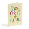 Listen Obey and Be Blessed (Luke 11:28) - (Encouraging Greeting Card)