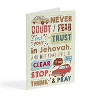 Greeting card inspired by the original song "Stop, Think, and Pray"