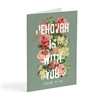 Greeting card based on Isaiah 41:10 and a floral design.