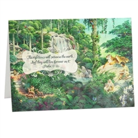 The righteous will possess the earth - Psalm 37:29 - (Biblical Greeting Card)