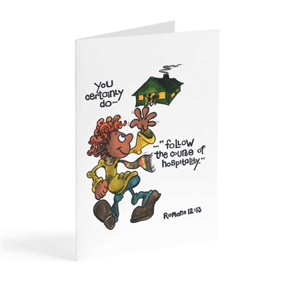 follow the course of hospitality - Illustrated Greeting Card
