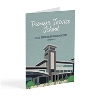 A greeting cards specifically designed for those attending pioneering school