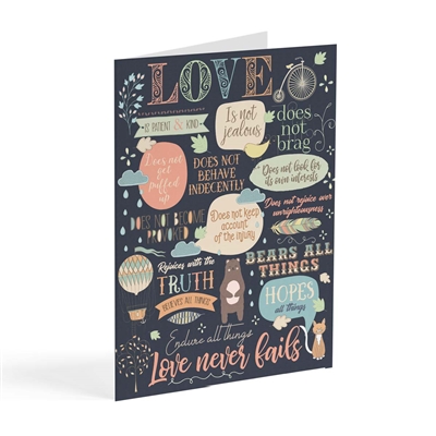 Love Never Fails - Scriptural Greeting Card