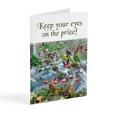 Keep Your Eyes on the Prize! - JW Paradise Greeting Card