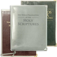 for LARGE PRINT Bible - Clear vinyl SLIP-ON COVER for New World Translation