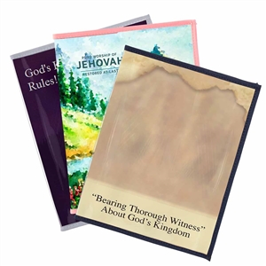 Vinyl slip-on Cover - with colored trim: for 'Bearing Thorough Witness', Pioneer text book (and similar books)