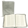 for LARGE PRINT Bible (with ZIPPER): Clear vinyl COVER for New World Translation - with Bible GREY TRIM