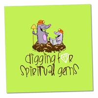 Fun 'Digging for Spiritual Gems' magnet for Jehovah's Witnesses