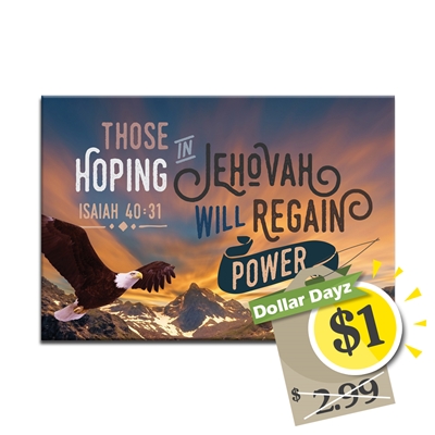 2018 Yeartext fridge magnet: Isaiah 40:31 (postcard size)