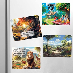 2024 JW Yeartext fridge magnet "When I am afraid, I put my trust in you." - Psalm 56:3