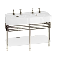 Arcade 1200mm Double Basin & Nickel Stand