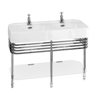 Arcade 1200mm Double Basin & Chrome Stand