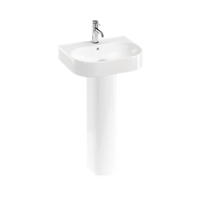 Britton Trim 500mm Basin with Round Full Pedestal