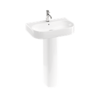 Britton Trim 600mm Basin with Round Full Pedestal