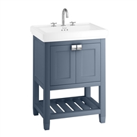 Burlington Riviera Vanity Unit with 650mm Basin - Matt Blue