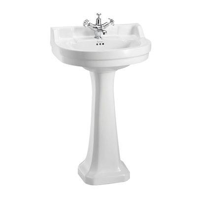 Burlington Edwardian Round 56cm Basin with Pedestal