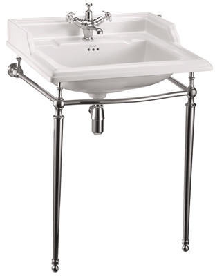 Burlington Classic 65cm Basin with Chrome Basin Stand