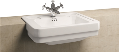 Burlington Semi Recessed 58cm Basin