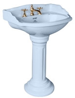 TRTC Walpole Blue 635mm Basin & Pedestal TRTC Walpole Blue 635mm Basin & Pedestal