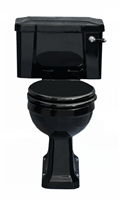 TRTC Art Deco Gloss Black Close Coupled Toilet