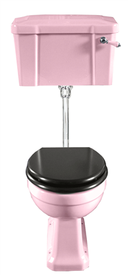 TRTC Pink Art Deco Low Level Toilet