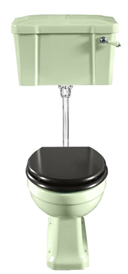 TRTC Green Art Deco Low Level Toilet