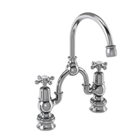 Burlington Claremont Regent 2 Tap Hole Arch Mixer with Curved Spout (200mm centres)