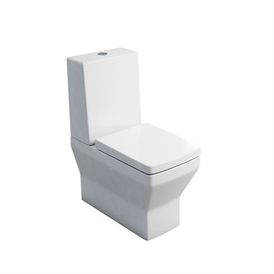 Britton Cube S20 Close Coupled WC with Standard Lid Cistern & Soft Close Seat