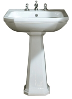 TRTC Churchill  White 630mm Basin & Pedestal