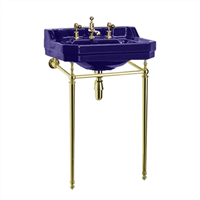 TRTC Doulton Blue 56cm Basin with Basin Stand TRTC Doulton Blue 56cm Basin with Basin Stand