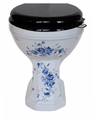 TRTC Blue & White Floral Toilet Pan