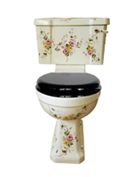 TRTC Multicoloured Floral Close Coupled Toilet