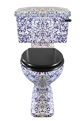 TRTC Blue Speckle Close Coupled Toilet