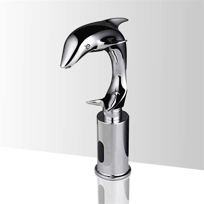 Touch Free Commercial Automatic Motion Sensor Sink Faucet Dolphin Style