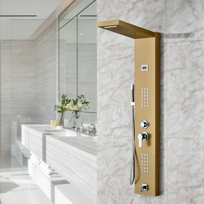 Limar Gold Polish Shower Panel