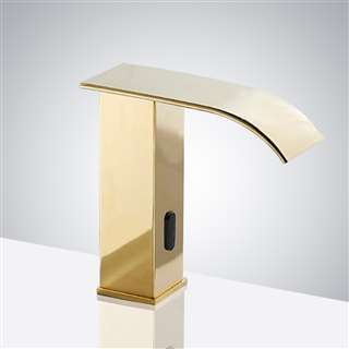 BathSelect Gold Waterfall Automatic Smart Sensor Faucet