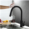 BathSelect Single Handle Kitchen Touch Faucet With Pull Down Sprayer in Matte Black