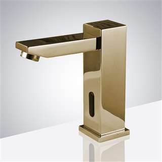 Fontana Verona Cold & Hot Gold Finish Touchless Bathroom Faucet