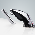BathSelct Verona Commercial Temperature Control Chrome Motion Sensor Faucet & Automatic Soap Dispenser for Restrooms