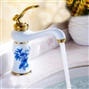 Rouen Single Handle Gold Finish Bathroom Sink Faucet